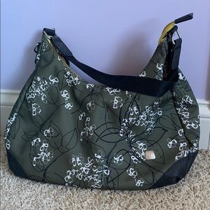 floral green bag